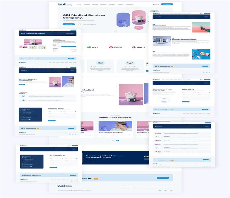 موقع تعريفي لشركة أجهزة طبية