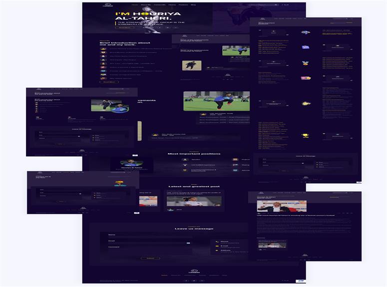موقع تعريفي لمدربة كرة قدم
